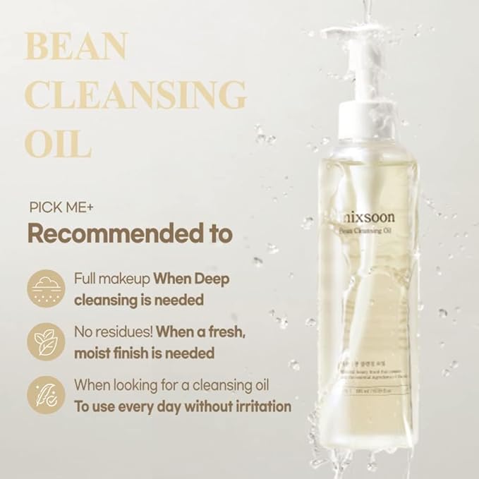 mixsoon Bean Cleansing Oil 6.59 fl oz / 195ml Lightweight Oil Cleanser Make up Remover for daily skin care routine Korean Glass Skin Care-VivaGrace Women