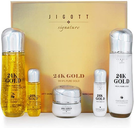 Signature 24K Gold Essential Skin Care 3 Set Toner, Emulsion, Cream Set (24K Gold)-VivaGrace Women