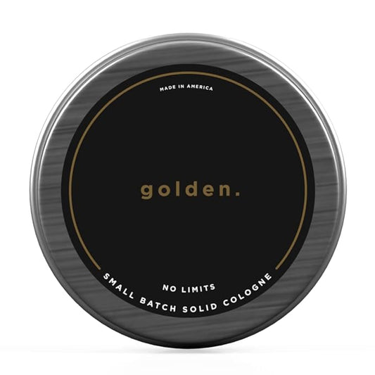 Golden Grooming Co. Solid Cologne - Travel-Sized Concentrated Balm - Solid Perfume with Subtler Scent and Long-Lasting Fragrance - For Men of Color - 1 oz Tin-VivaGrace Women