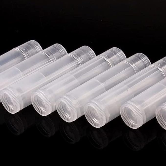 100Pcs 5ML Transparent Clear Empty Lip Balm Tubes Containers-VivaGrace Women