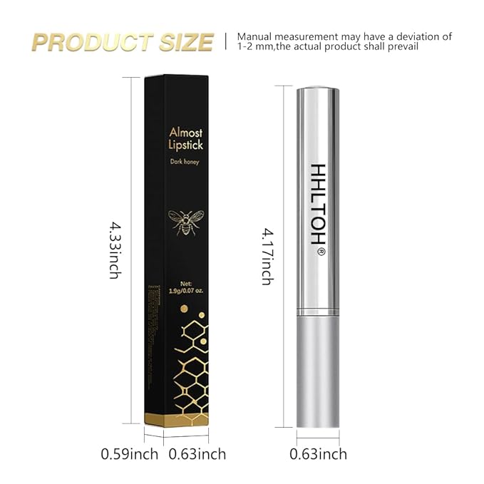 1PCS Honey Tinted Lip Balms Lip Stain, Sheer Hydrating Lip Balm for Women All Skin Tones, Korean Natural Black Cherry Lip Tint Moisturizing Nourishing Lips Balm Lipstick, Bálsamo labial con color miel-VivaGrace Women