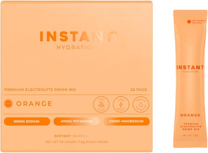 Instant Hydration Electrolytes Powder Packets - Citrus Orange Drink Mix - Zero Sugar - Keto, Vegan, Gluten-Free, Non-GMO - Boost Recovery, Brain Health, Muscle & Tissue Support- 30 Sticks-VivaGrace Women