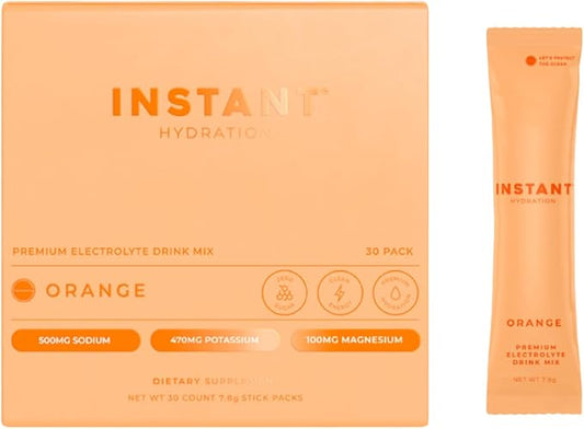 Instant Hydration Electrolytes Powder Packets - Citrus Orange Drink Mix - Zero Sugar - Keto, Vegan, Gluten-Free, Non-GMO - Boost Recovery, Brain Health, Muscle & Tissue Support- 30 Sticks-VivaGrace Women