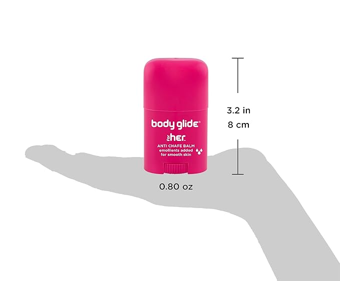 Body Glide For Her Anti Chafe Balm | Chafing stick with added emollients | Great for dry, sensitive skin and/or sensitive areas | Use on chest, bra, butt, groin, arm, and thigh chafing | 0.8oz-VivaGrace Women