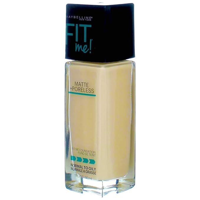Maybelline New York Fit Me! Matte + Poreless Foundation, Porcelain [110] 1 oz (Pack of 3)-VivaGrace Women