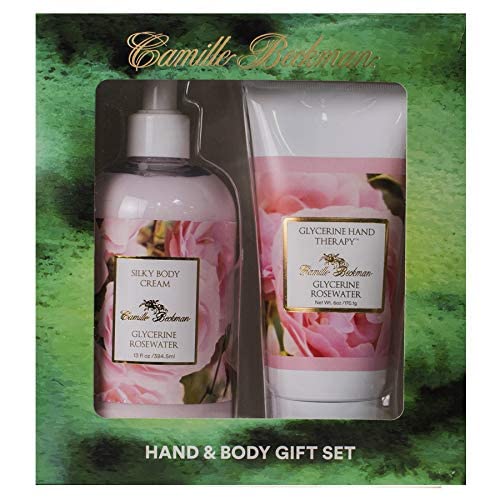 Camille Beckman Hand and Body Duet Set, Silky Body and Glycerine Hand Cream, Glycerine Rosewater-VivaGrace Women
