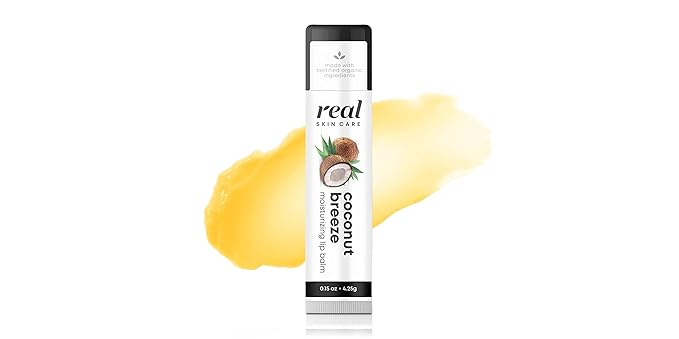 Organic Lip Balm With Coconut Oil | Handmade In the USA | Coconut Breeze 4-Pack | Natural Lip Balm | Coconut Oil Lip Balm for Dry & Cracked Lips | Beeswax Lip Balm | 4 Lip Balm Pack-VivaGrace Women