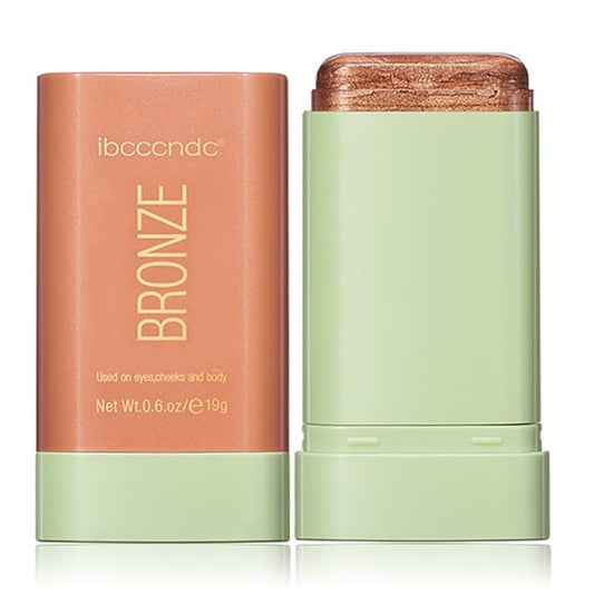 Multi-Use Makeup Blush Stick, Cream Blush Stick, Tinted Solid Moisturizer Stick for Cheek & Eyes & Lips, Waterproof Natural Nude Makeup, Suitable for All Skin (3#Rich Glow)-VivaGrace Women