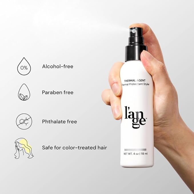 L'ANGE HAIR Thermal Agent - Thermal Heat Protectant Spray for Hair - Guards Strands from Damage Up to 450°F - Enhances Shine, Volume & Controls Frizz - Lightweight, Non-Greasy Formula - 4 Fl oz-VivaGrace Women