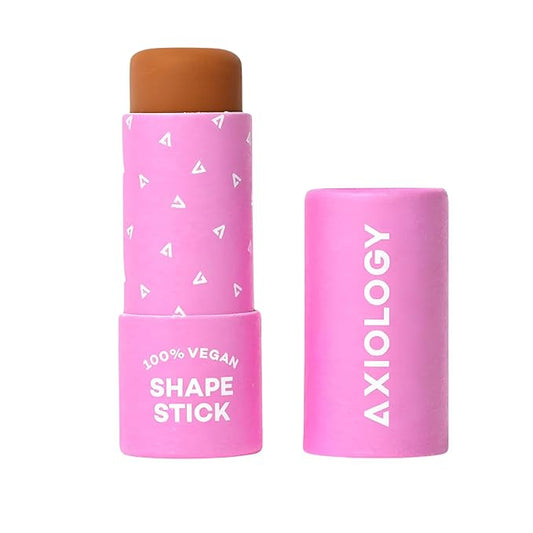 Axiology Shaping Stick for Definition, Bronzing, and Contour Foundation Shape Stick Cream Bronzer Pen Professional Face Shaping & Contouring Buildable Coverage Long Lasting Shade Cheeks Vegan (Medium)-VivaGrace Women