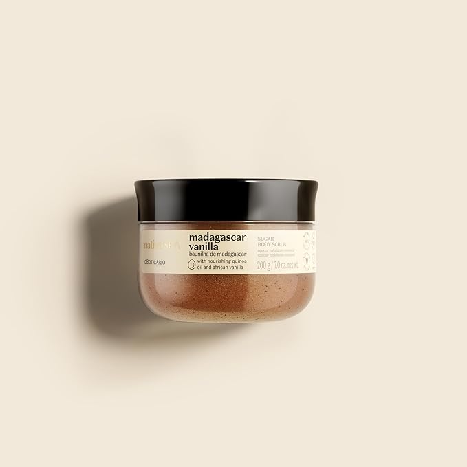 Nativa SPA by O Boticário Madagascar Vanilla Exfoliating Body Scrub, Hydrating & Anti Aging Gentle Exfoliator, 7 Ounce-VivaGrace Women