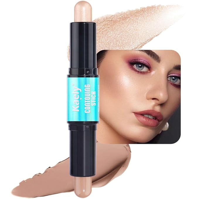 evpct 2in1 Face Shaping & Contouring Stick Cream Contour Concealer Bronzer Stick Makeup Kit for Beginner Face Highlighter Makeup Stick contorno maquillaje de maquillaje profesional, 01 NEW Fair-VivaGrace Women
