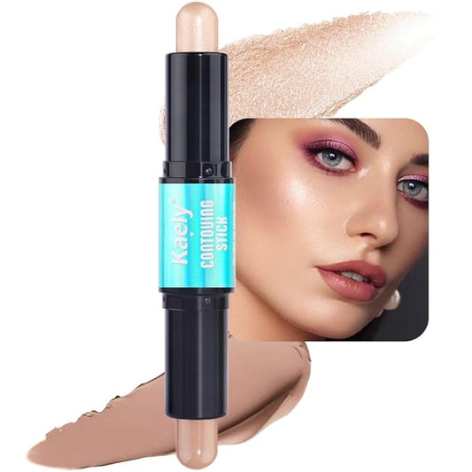 evpct 2in1 Face Shaping & Contouring Stick Cream Contour Concealer Bronzer Stick Makeup Kit for Beginner Face Highlighter Makeup Stick contorno maquillaje de maquillaje profesional, 01 NEW Fair-VivaGrace Women