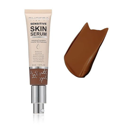 PHOERA Essence Foundation,Hydrating Waterproof and Light Long Lasting Hypoallergenic Full Coverage Foundation Serum. (N06 Mocha)-VivaGrace Women
