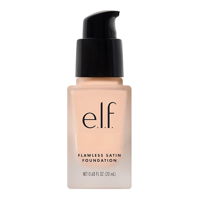 e.l.f. Flawless Finish Foundation, Lightweight & Medium Coverage, Semi-Matte Finish, Swan, 0.68 Fl Oz (20mL)-VivaGrace Women