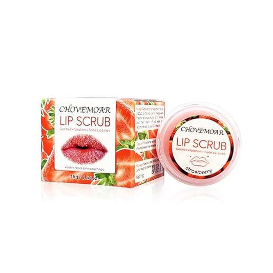 Lip Scrub, Lip Scrubs Exfoliator, Sugar Lip Polish, Lip Exfoliator Scrubber for Chapped and Dry Lips, Lip Moisturizer, Lip Care Products, (2 strawberries)-VivaGrace Women
