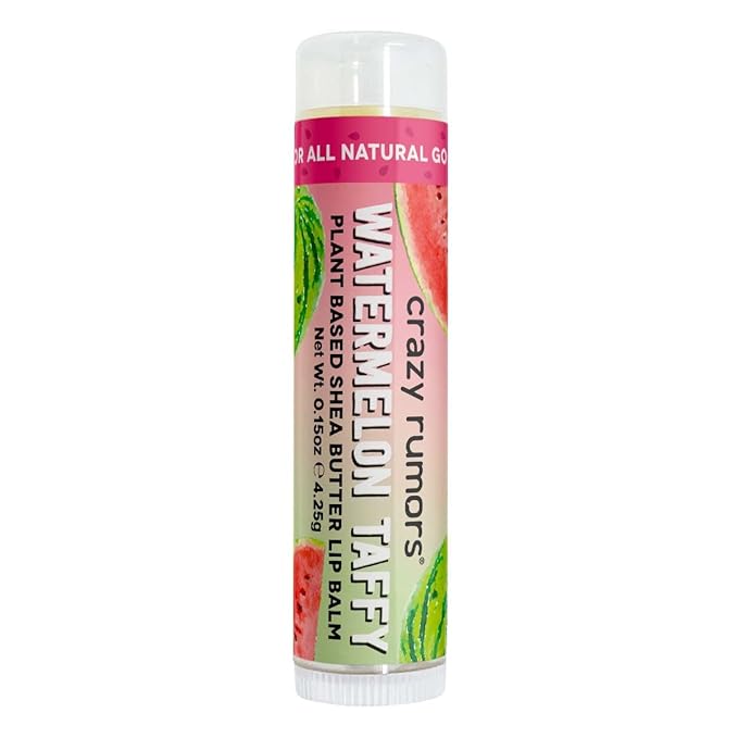 Crazy Rumors Watermelon Taffy Lip Balm. 100% Natural, Vegan, Plant-Based, Made in USA (1-Pack)-VivaGrace Women