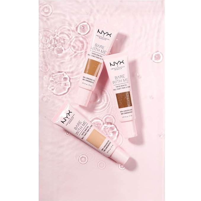 NYX PROFESSIONAL MAKEUP Bare With Me Tinted Skin Veil, Lightweight BB Cream - Deep Mocha-VivaGrace Women