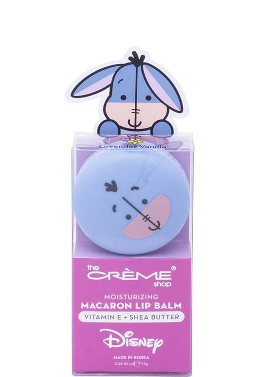 The Crème Shop x Disney Macaron Lip Balm Winnie The Pooh Lemon Honeycomb Crème Korean Scented Pocket Portable Vitamin E Shea Butter (Eeyore (Lavender Vanilla))-VivaGrace Women