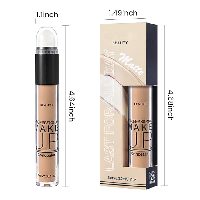 2 Pack Liquid Foundation Cream for Face Makeup,Durable Full Coverage Matte Concealer Make Up,Oil Control & Waterproof Base Primer -0.35+0.35 Fl.Oz (05+06#)-VivaGrace Women