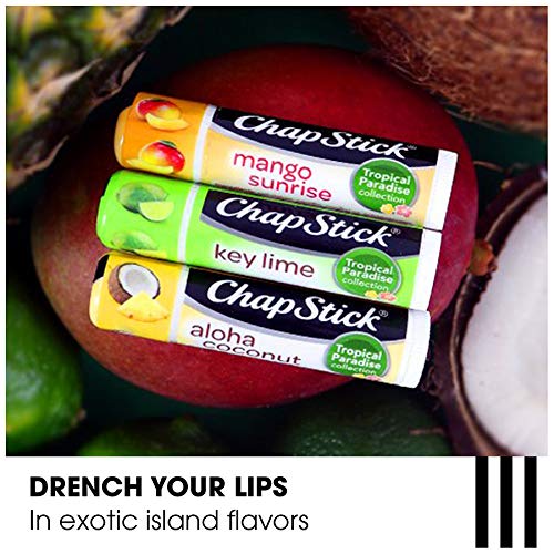 ChapStick Lip Care Bundle – Tropical Paradise Collection with Mango Sunrise, Key Lime, and Aloha Coconut Lip Balm, 0.15 Ea (5 Piece Set)-VivaGrace Women