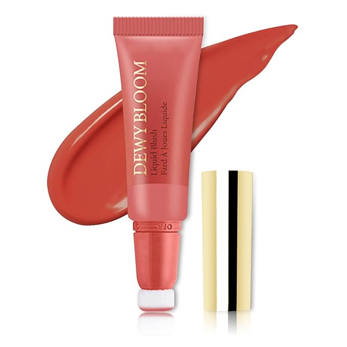 Blush Beauty Wand,Matte Face Blush Contour Wand with Cushion Applicator,Smooth Creamy Liquid Blush Wand,Blendable Blush Rouge Stick for Cheek,Cruelty-free,105 Ardour,Brownish Red-VivaGrace Women