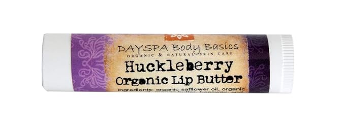 Huckleberry Lip Butter - Organic Cold-Pressed Oils & Beeswax to Soothe & Protect - Lip Balm Handmade in USA by DAYSPA Body Basics-VivaGrace Women