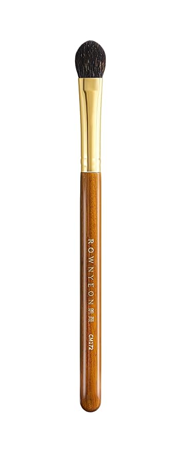 Desert Oak Series Almond Blending Brush - Squirrel & Goat Hair (30/70) for Gentle Powder Application, Bubinga Handle & Brass Ferrule (CM 172)-VivaGrace Women