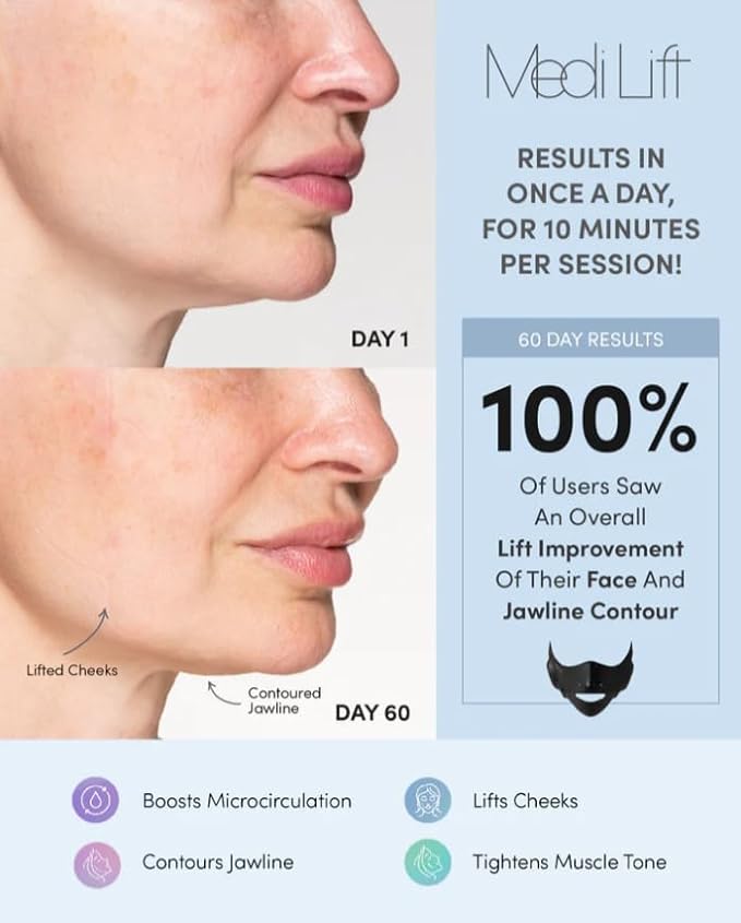 Essential Mask - Medi Lift EMS Facial Toning Device, FDA Cleared, Hands-Free Skin Device-VivaGrace Women