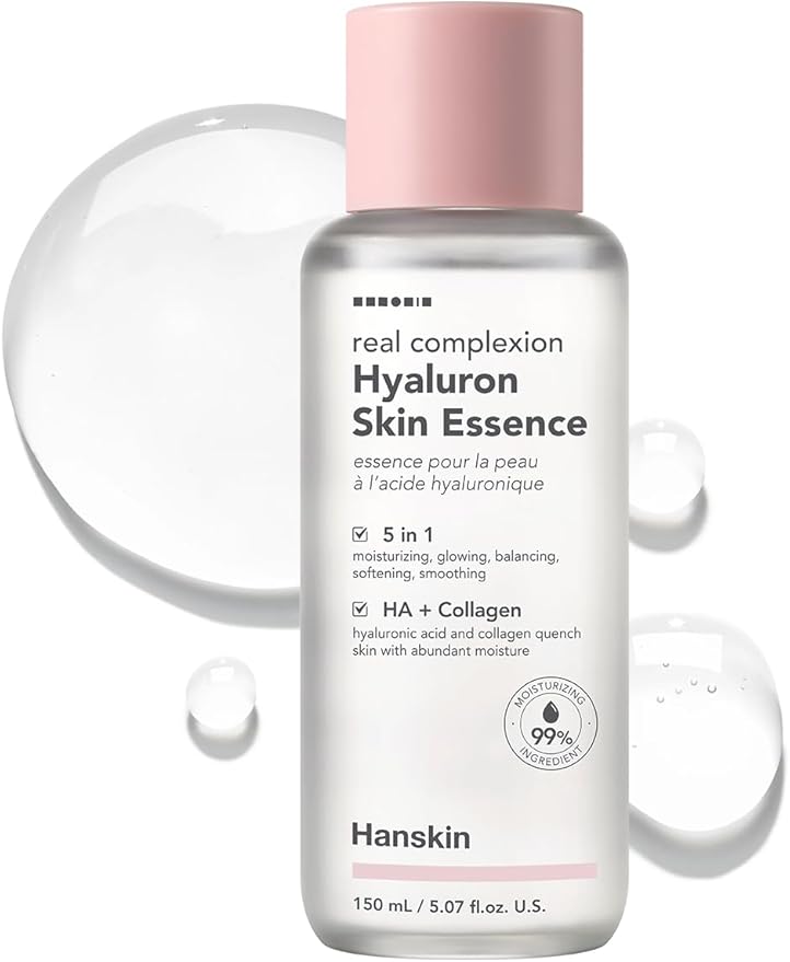 Hanskin Hyaluron Skin Essence, Hydrating Facial Astringent Toner for Dry, Dull, Sensitive Skin - Hyaluronic Acid Collagen Moisturizing Purifying Paraben-Free Korean Skincare [5.07 fl. oz.]-VivaGrace Women