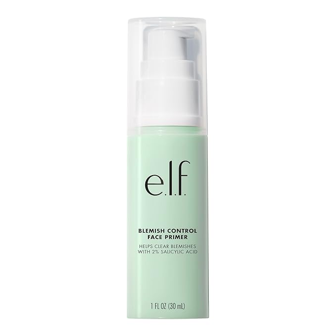 e.l.f. Blemish Control Face Primer, Soothing & Hydrating Makeup Primer For Fighting Blemishes, Grips Makeup To Last, Vegan & Cruelty-free, Large-VivaGrace Women