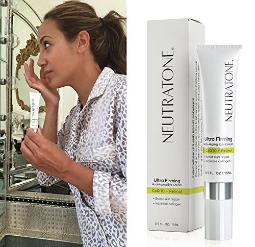 Ultra Firming Eye Cream for dark circles with Retinol & CoQ10 best for Anti-aging and puffiness Ceramic Tip Applicator 0.5 FL OZ-VivaGrace Women