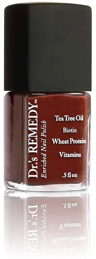 Dr’s Remedy Enriched Nail Polish: Non Toxic, All Natural, and Organic - Doctor Formulated: Strengthens, Restores, Heals, and Protects '24-Free' - RELIABLE Rustic Red
