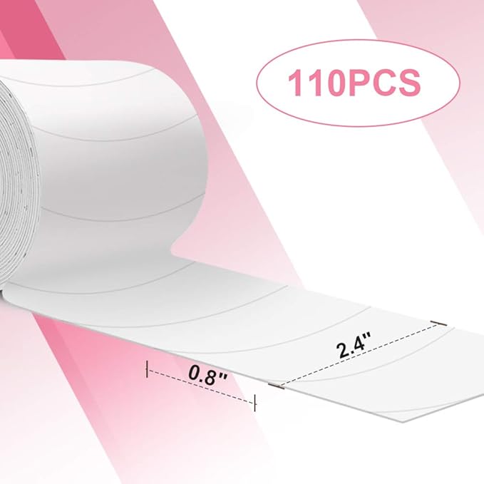 Foam Eye Pads Lash Extensions - Akissos 110 PCS Pre Cut Medical Foam Tape Under Eye Pads Eyelash Extension Supplies Beauty Tools Lint Free Hypoallergenic No Latex Waterproof - 2 Rolls-VivaGrace Women
