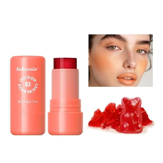 Milk Jelly Blush - Milk Blush - Sheer Cheek & Lip Stain，Long Lasting Milk Jelly Tint Have Transparent & Bright Colors (#3 coral)-VivaGrace Women
