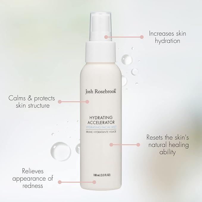 Josh Rosebrook Face Mist Hydrating Spray - Refreshing & Lightweight Antioxidant Hydrating Accelerator - Natural Facial Spray for All Skin Types (100 mL (3.3 fl oz))-VivaGrace Women