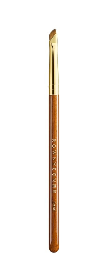 Desert Oak Series Precision Angled Eyeliner Brush - Ultra-Fine Nylon Bristles for Razor-Sharp Gel/Liquid/Powder Lines, Detail Work & Tightlining, Bubinga Handle & Brass Ferrule (CM 181)-VivaGrace Women