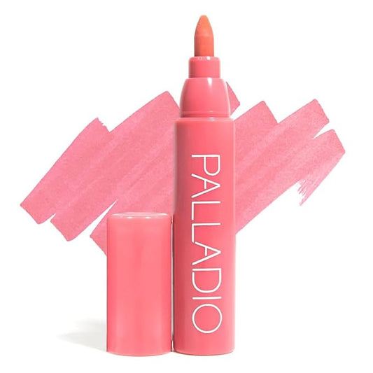 Palladio Lip Stain, Hydrating and Waterproof Formula, Matte Color Look, Long-lasting All Day Wear Lip Color, Smudge Proof Natural Finish, Precise Chisel Tip Marker, Pinky-VivaGrace Women