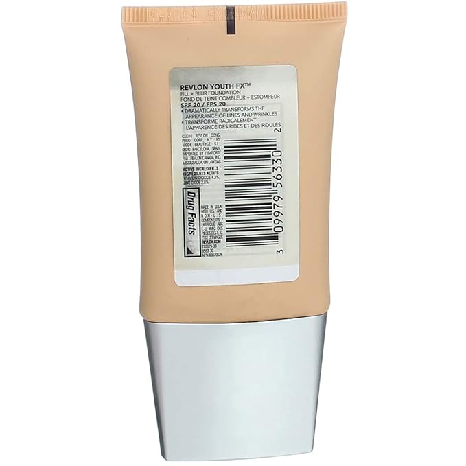Revlon Youth Fx Fill + Blur Foundation, Nude, 1 Fluid Ounce-VivaGrace Women