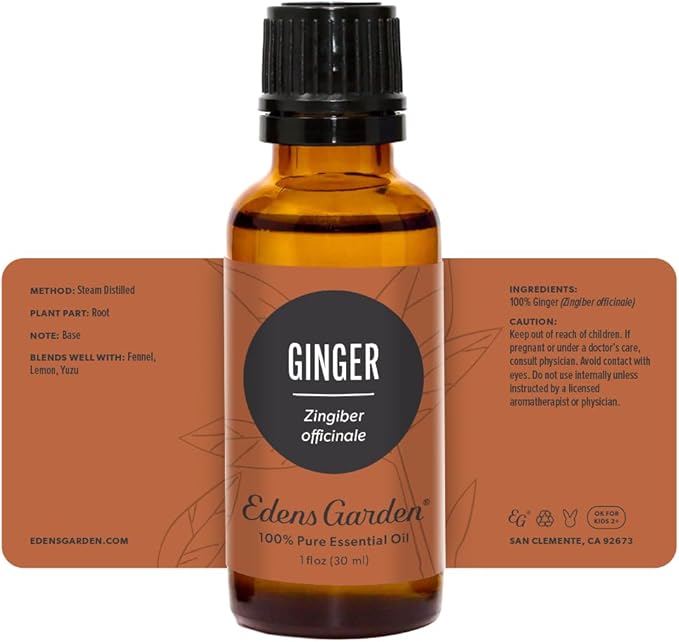 Edens Garden Ginger Essential Oil- 100% Pure Premium Grade, Undiluted, Natural, Therapeutic, Aromatherapy, The Best for Diffuser, Skin, Candle, Kid Safe 30 ml (1 fl oz)-VivaGrace Women