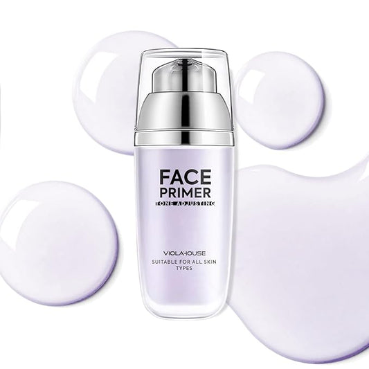 VIOLA HOUSE Face Primer, Tone Adjust Primer For Face Before Makeup-Refined, Bright And Smooth The Skin And Fills Fine Lines (Lavender Purple)-VivaGrace Women