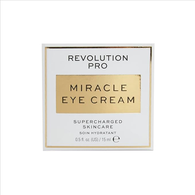 Revolution Pro, Miracle Eye Cream, Hydrating & Beautifying Eye Cream, Helps Dark Circles & Fine Lines with Vitamin C & Squalene, 0.5 oz-VivaGrace Women