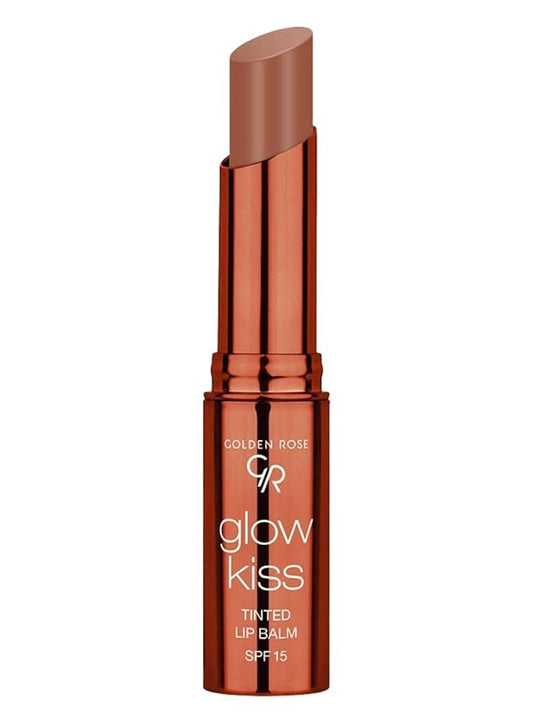 Golden Rose Cosmetics Glow Kiss Tinted Lip Balm with SPF15, Vegan Formula (Choco Cake)-VivaGrace Women