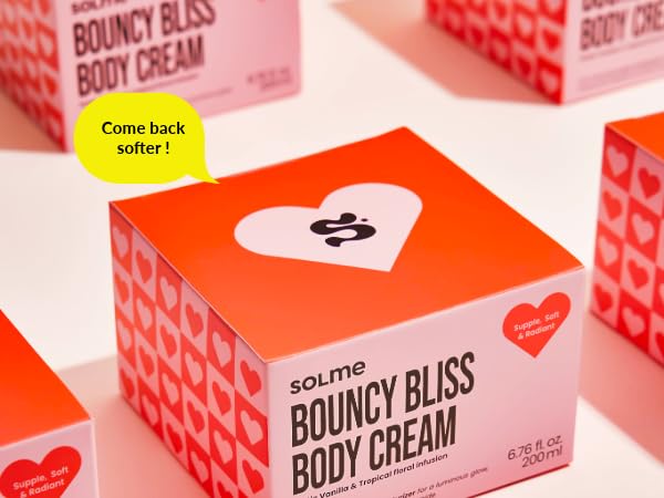 SOLME Brazilian Bum Bum Body Lotion Bouncy Bliss | Skin Tightening Body Butter with Coconut & Jojoba Oil, Collagen & Avocado Extract | Glowing Skin | Peach Vanilla Scent | K-Beauty, 6.76 fl. oz.-VivaGrace Women