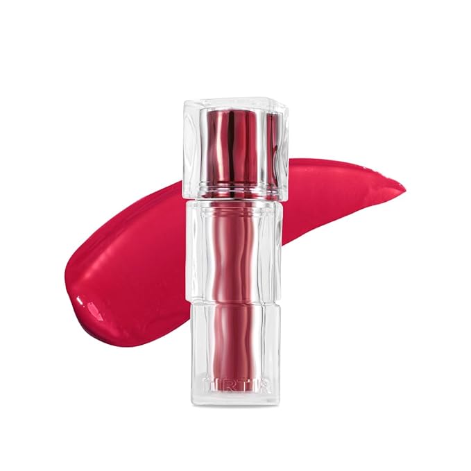 TIRTIR [*Mini Size Waterism Tinted Lip Gloss #20 Fever Red, 0.06 Fl Oz – Kiss Ready Lipgloss, 12H Long Lasting Non Sticky Natural Tinted Glow Korean Multiuse Cheek and Lip Tint for Women gift-VivaGrace Women