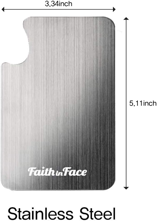 Makeup Metal Palette 3pcs - Stainless Steel Mixing Tray for Nail and Cosmetic Artist, Small Size 3.3 x 5.1 inch-VivaGrace Women