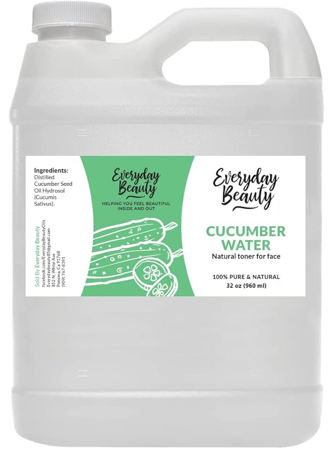 Cucumber Hydrosol Bulk - 32 oz All Natural Hydrating Spray Mist for Face and Hair - 100% All Natural Cucumber Water-VivaGrace Women