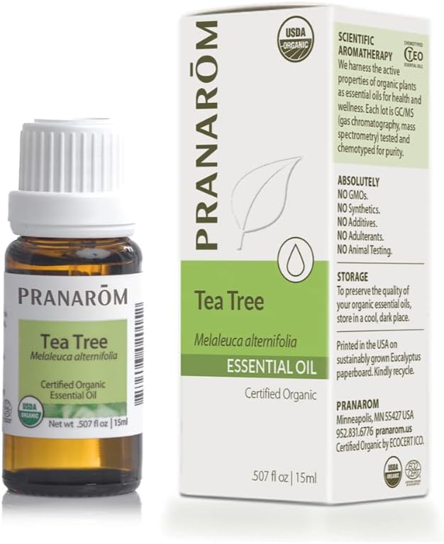 Pranarom USDA Certified Organic Tea Tree Essential Oil (15ml), 100% Pure Undiluted Therapeutic Grade from Zimbabwe for Aromatherapy, Diffuser, Healthy Skin & Hair, Massage, Relaxation-VivaGrace Women