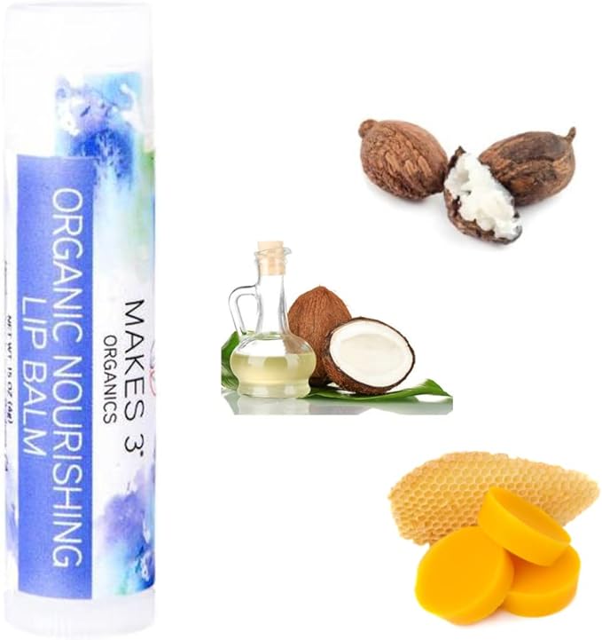 Lip Balm - Organic Natural USDA Certified 100% - Accelerates Healing - Unscented Moisturizing Balm Stick - Prevent Dry Cracked Lips - Hand-Crafted in Santa Barbara, California - 4 Pack Never Run Out-VivaGrace Women