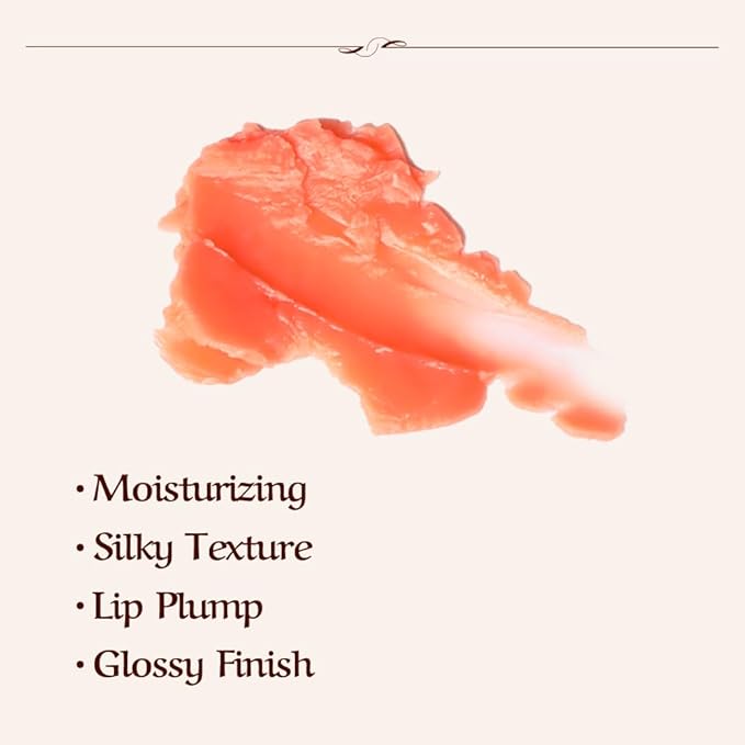 [CHALLANS de PARIS] Elegant Glosy Premium Lip Balm(Coral), Instinct Plumping Lip, Moisturizing Lip Care, Glossy and Smoother Lips, Lip Gloss(Coral)-VivaGrace Women